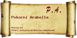 Pokorni Arabella névjegykártya